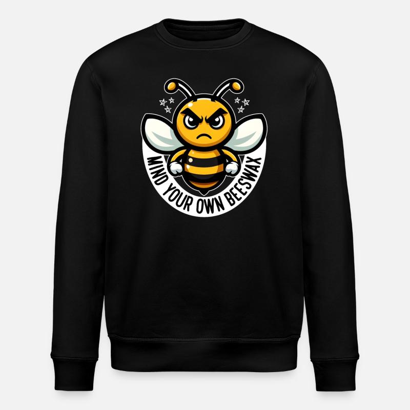 MIND YOUR OWN BEESWAX - Stanley/Stella ROLLER Unisex Organic Sweatshirt - black
