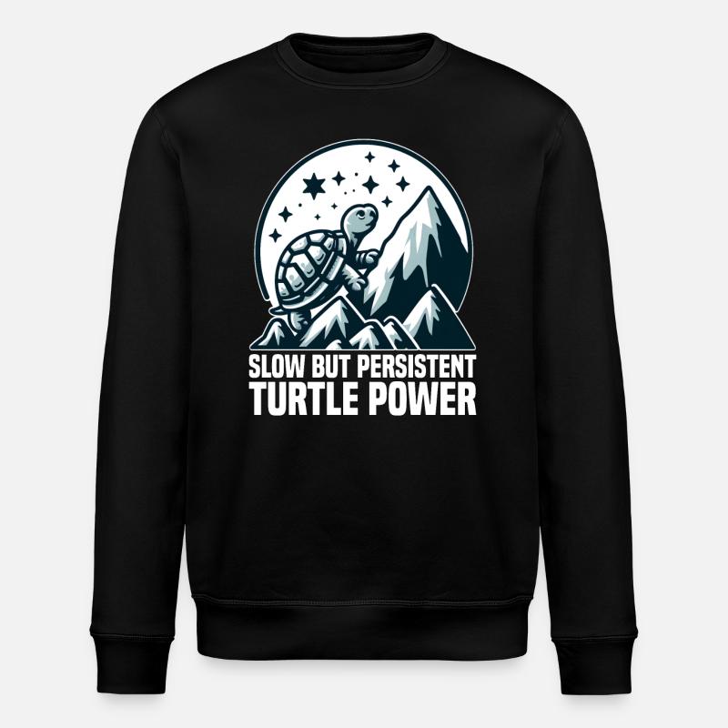 LANGSAME, ABER AUSDAUERNDE TURTLE-POWER - Stanley/Stella Unisex Bio-Sweatshirt ROLLER - Schwarz