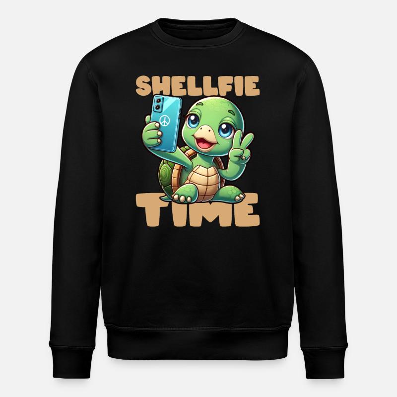 SHELLFIE TIME! - Stanley/Stella ROLLER Unisex Organic Sweatshirt - black