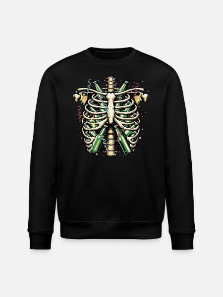 BIER BRUSTKORB Party-Design - Stanley/Stella Unisex Bio-Sweatshirt ROLLER - Schwarz