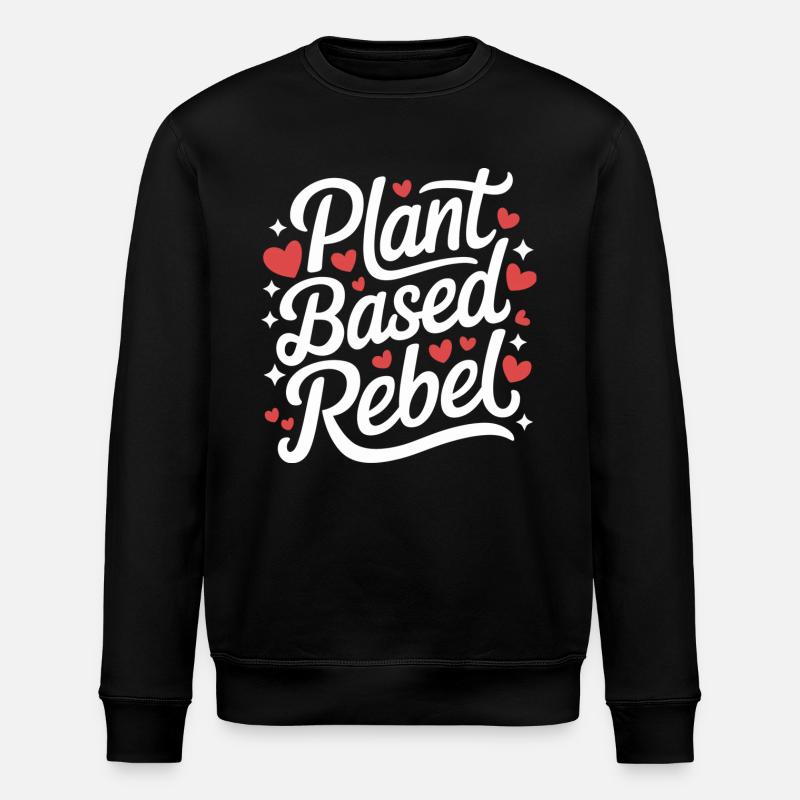 Vegetarian Vegan Veggie Vegetarian - Stanley/Stella ROLLER Unisex Organic Sweatshirt - black