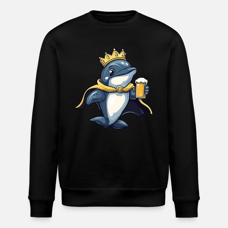 Delfin Bier Lustig - Stanley/Stella Unisex Bio-Sweatshirt ROLLER - Schwarz