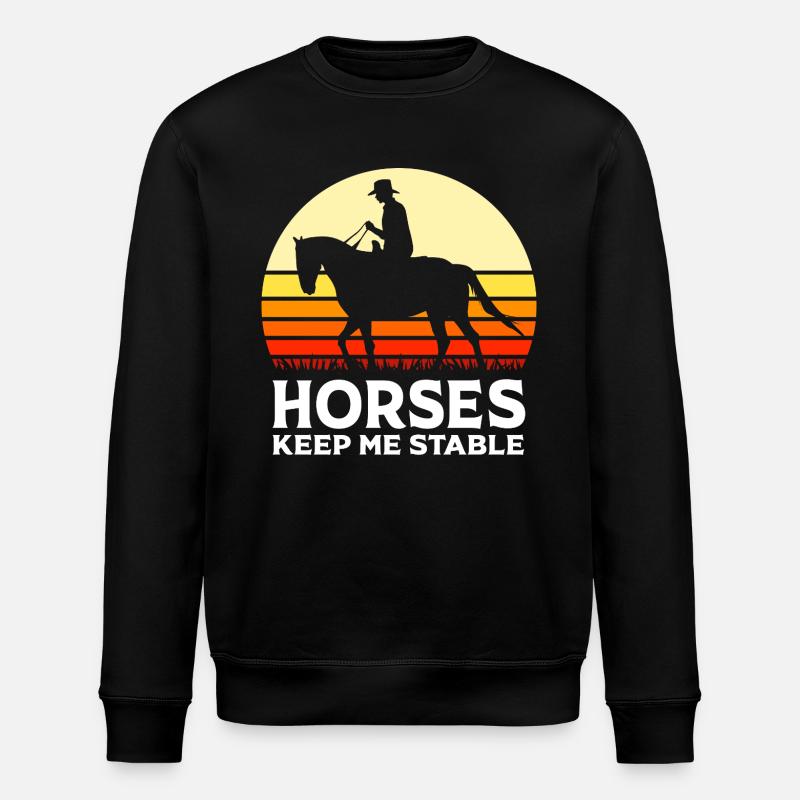Pferderennen - Stanley/Stella Unisex Bio-Sweatshirt ROLLER - Schwarz