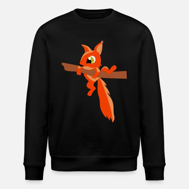 Eichhörnchen - Stanley/Stella Unisex Bio-Sweatshirt ROLLER - Schwarz
