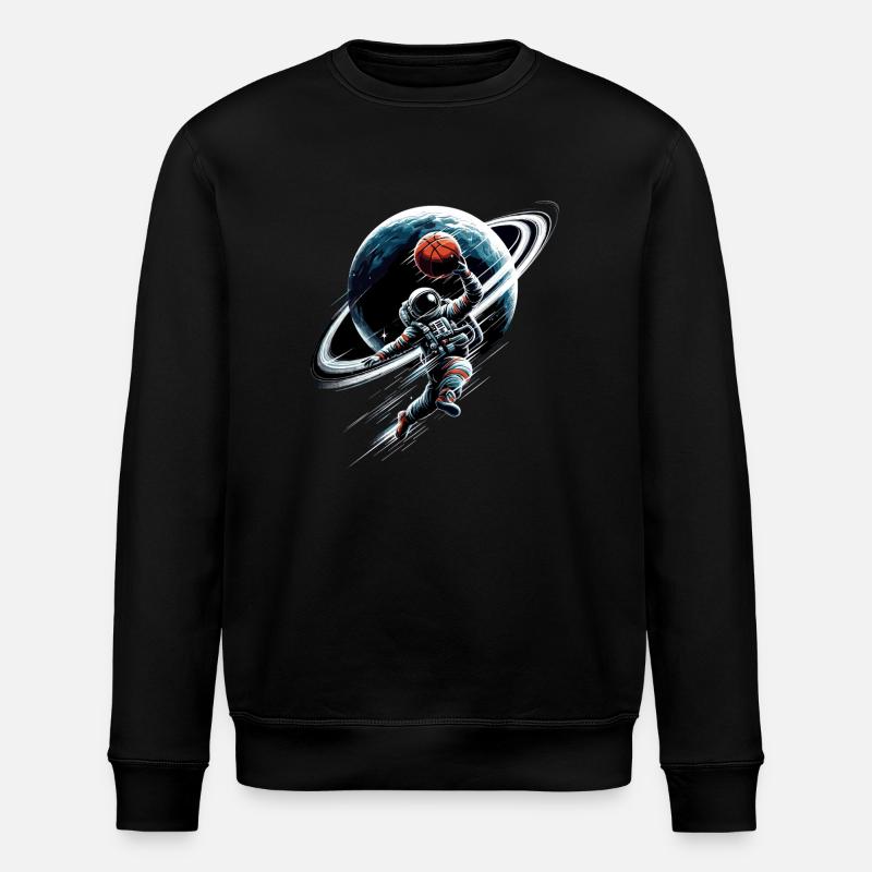 Basketball Astronaut Raumfahrer Geschenk - Stanley/Stella Unisex Bio-Sweatshirt ROLLER - Schwarz
