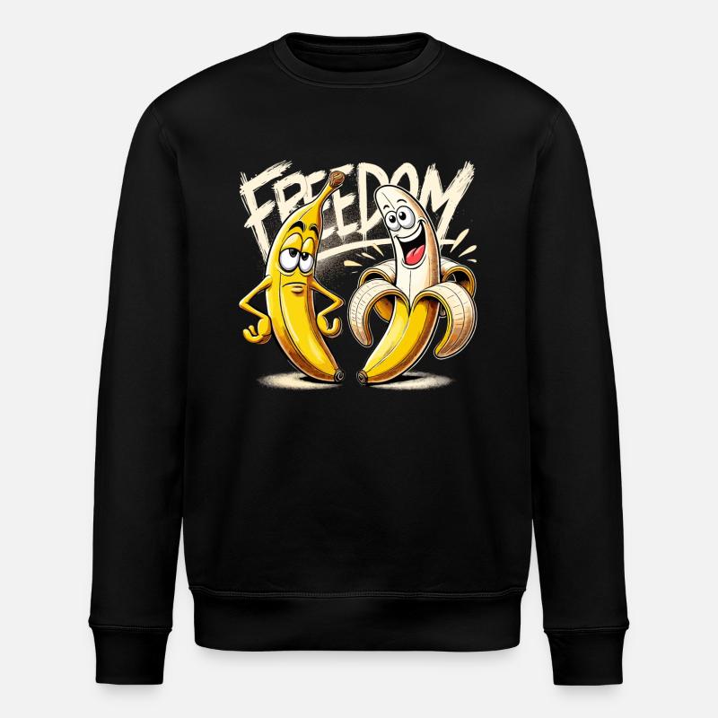 Cadeau banane liberté - Sweat bio ROLLER Stanley/Stella Unisexe - noir