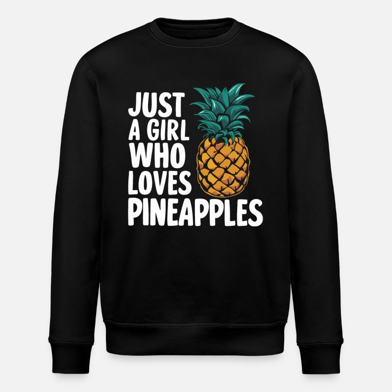 Pineapple tropical hawaiian fruit - Stanley/Stella ROLLER Unisex Organic Sweatshirt - black