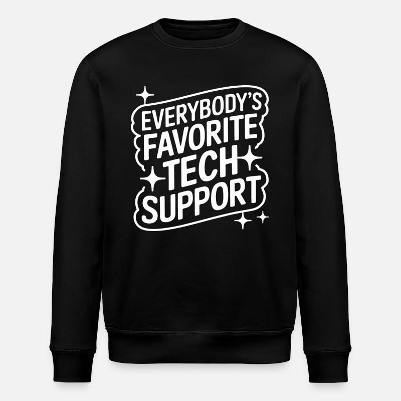 Technischer Support Computerfreak Nerd - Stanley/Stella Unisex Bio-Sweatshirt ROLLER - Schwarz