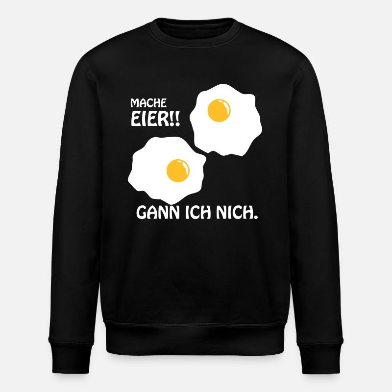 Mache Eier - Stanley/Stella Unisex Bio-Sweatshirt ROLLER - Schwarz