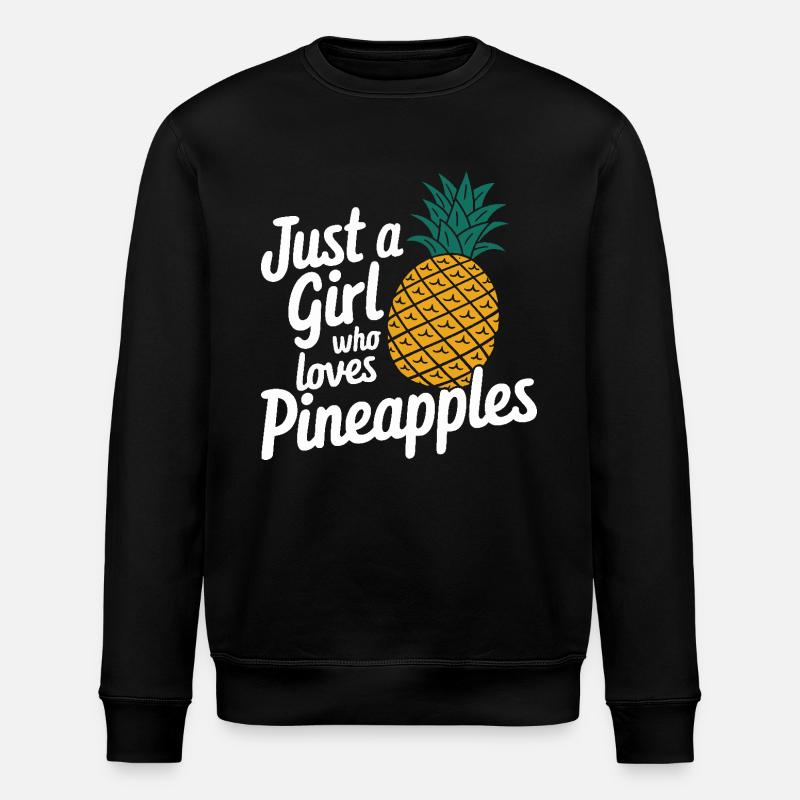 Pineapple tropical hawaiian fruit - Stanley/Stella ROLLER Unisex Organic Sweatshirt - black