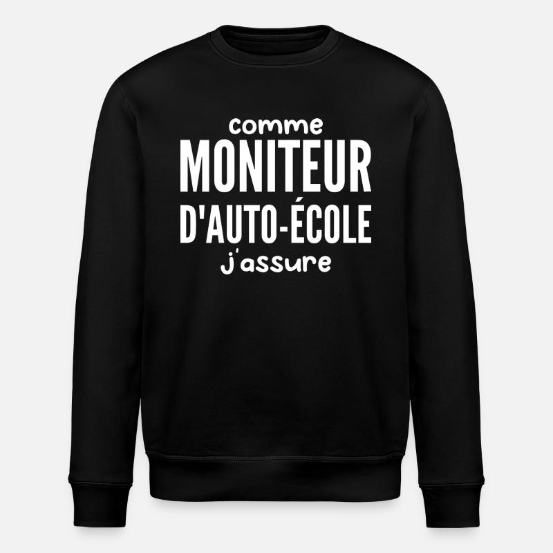 Moniteur Auto-école - Sweat bio ROLLER Stanley/Stella Unisexe - noir