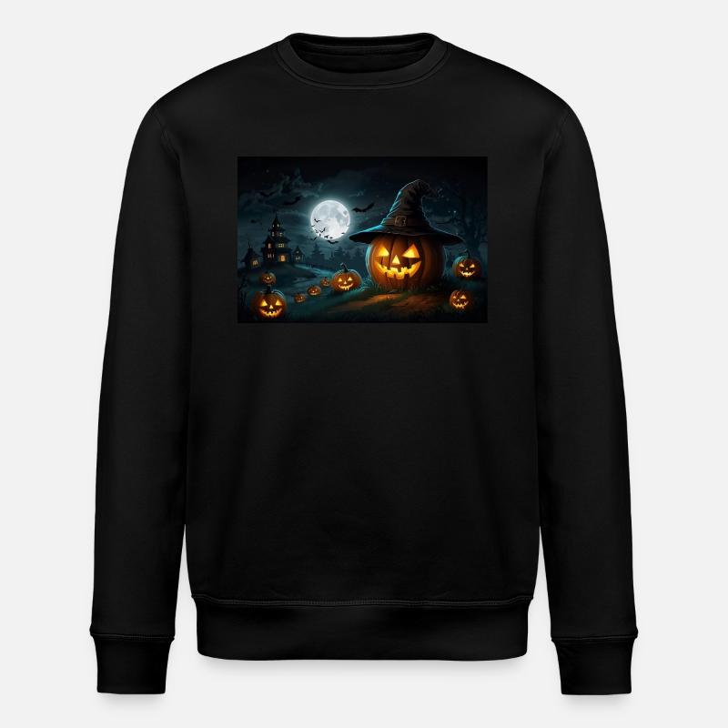 Blitzkürbis Halloween - Stanley/Stella Unisex Bio-Sweatshirt ROLLER - Schwarz
