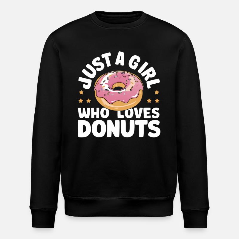 Donut Donuts Candy Bagel - Stanley/Stella ROLLER Unisex Organic Sweatshirt - black