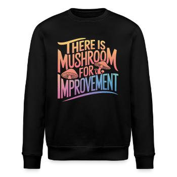 Pilz Pilze Funghi Champignon - Stanley/Stella Unisex Bio-Sweatshirt ROLLER - Schwarz - Vorne - Nik (191cm)