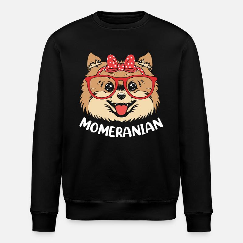Poméranien Chien de Poméranie - Sweat bio ROLLER Stanley/Stella Unisexe - noir