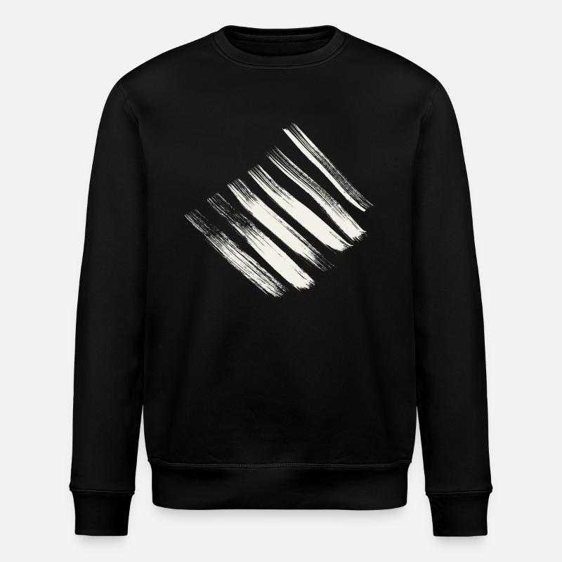 Streifen Muster Design - Stanley/Stella Unisex Bio-Sweatshirt ROLLER - Schwarz