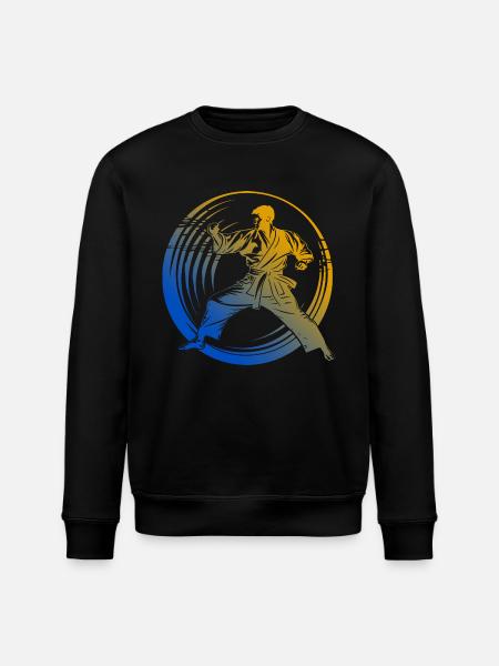 Karate Silhouette Bunt - Stanley/Stella Unisex Bio-Sweatshirt ROLLER - Schwarz
