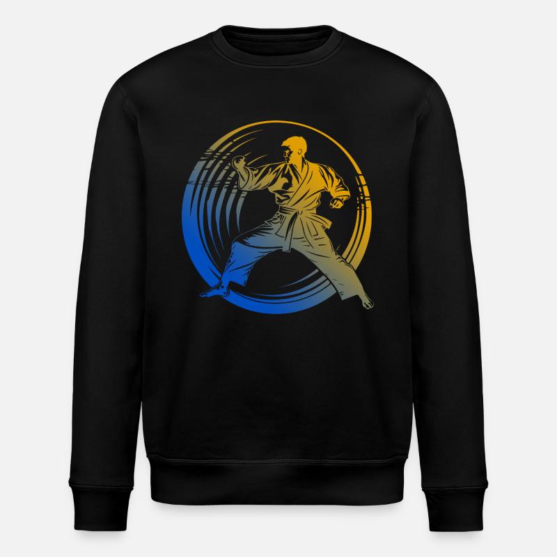 Karate Silhouette Bunt - Stanley/Stella Unisex Bio-Sweatshirt ROLLER - Schwarz