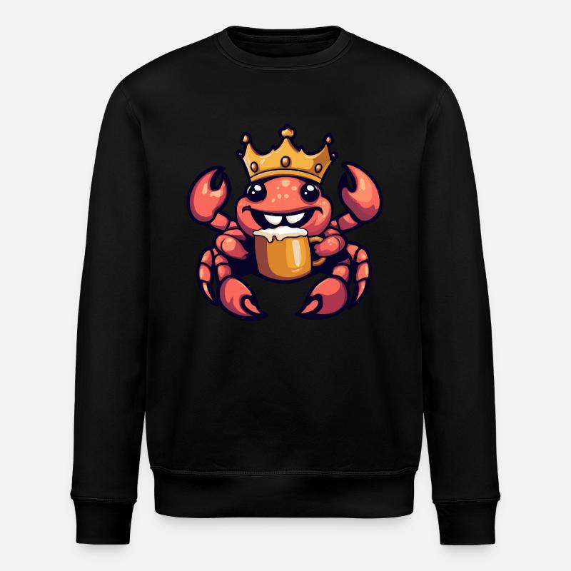 Krebs Krabbe Bier Lustig - Stanley/Stella Unisex Bio-Sweatshirt ROLLER - Schwarz