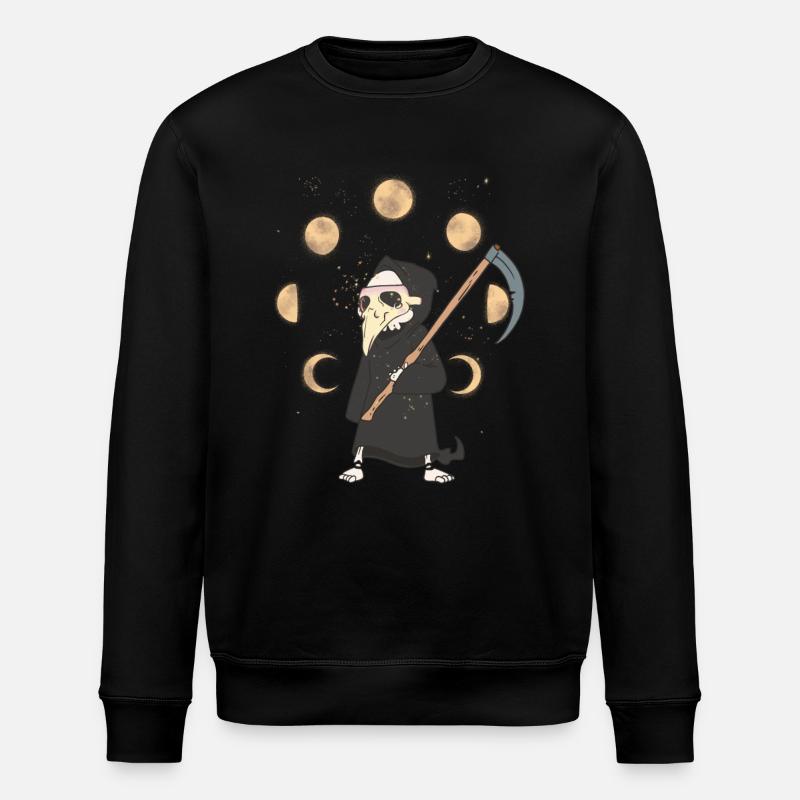 Halloween Sensenmann Tod Mondphase - Stanley/Stella Unisex Bio-Sweatshirt ROLLER - Schwarz