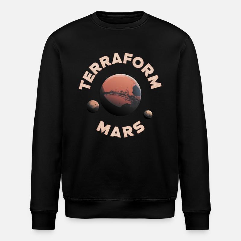 Mars Planet Planet Solar System - Stanley/Stella ROLLER Unisex Organic Sweatshirt - black