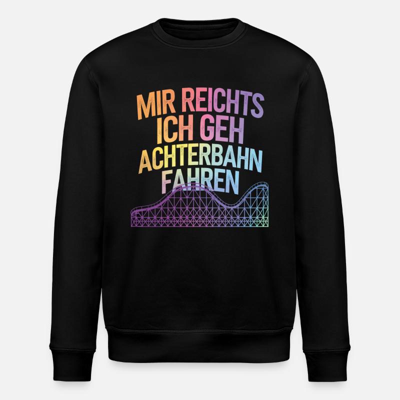 Achterbahn Freizeitpark Roller Coaster - Stanley/Stella Unisex Bio-Sweatshirt ROLLER - Schwarz