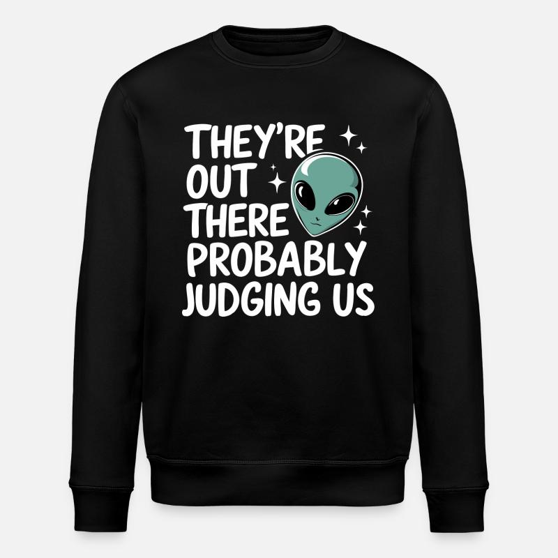 Alien UFO Aliens Außerirdischer - Stanley/Stella ROLLER Unisex Organic Sweatshirt - black