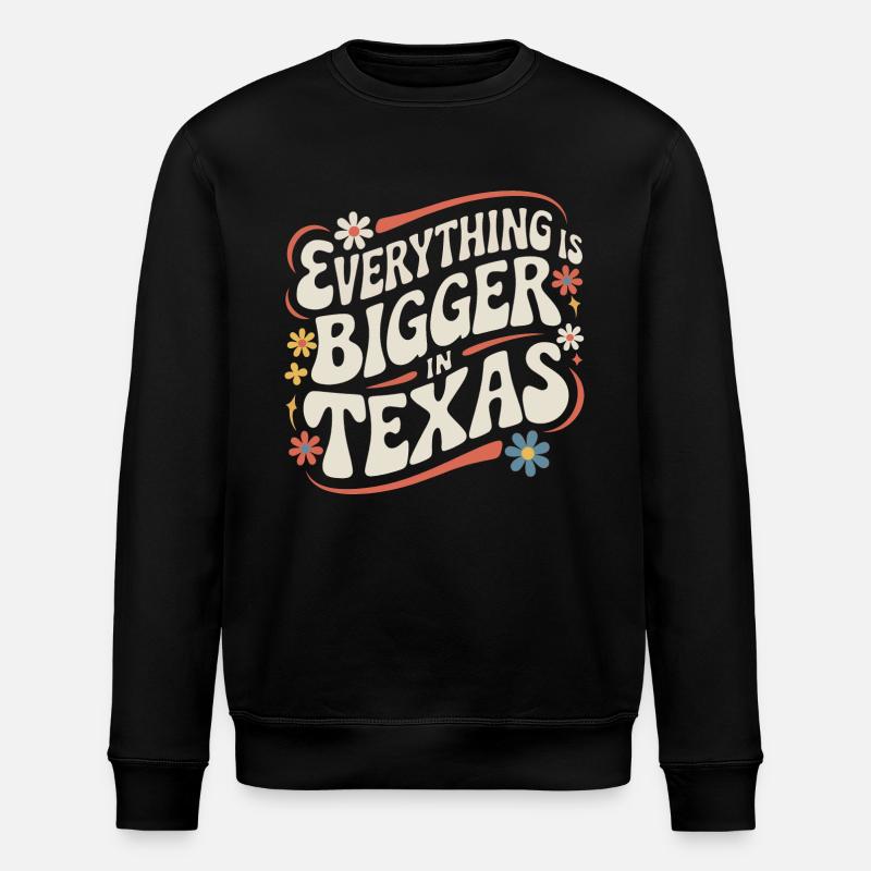 Texas State Texans Texas - Stanley/Stella ROLLER Unisex Organic Sweatshirt - black