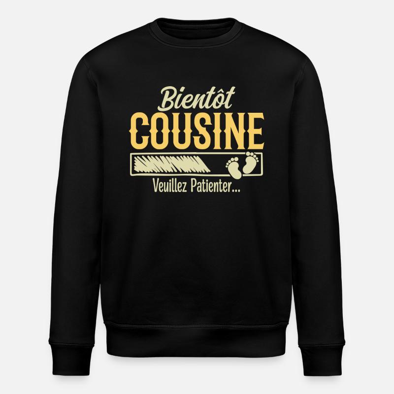 Future cousin - Stanley/Stella ROLLER Unisex Organic Sweatshirt - black