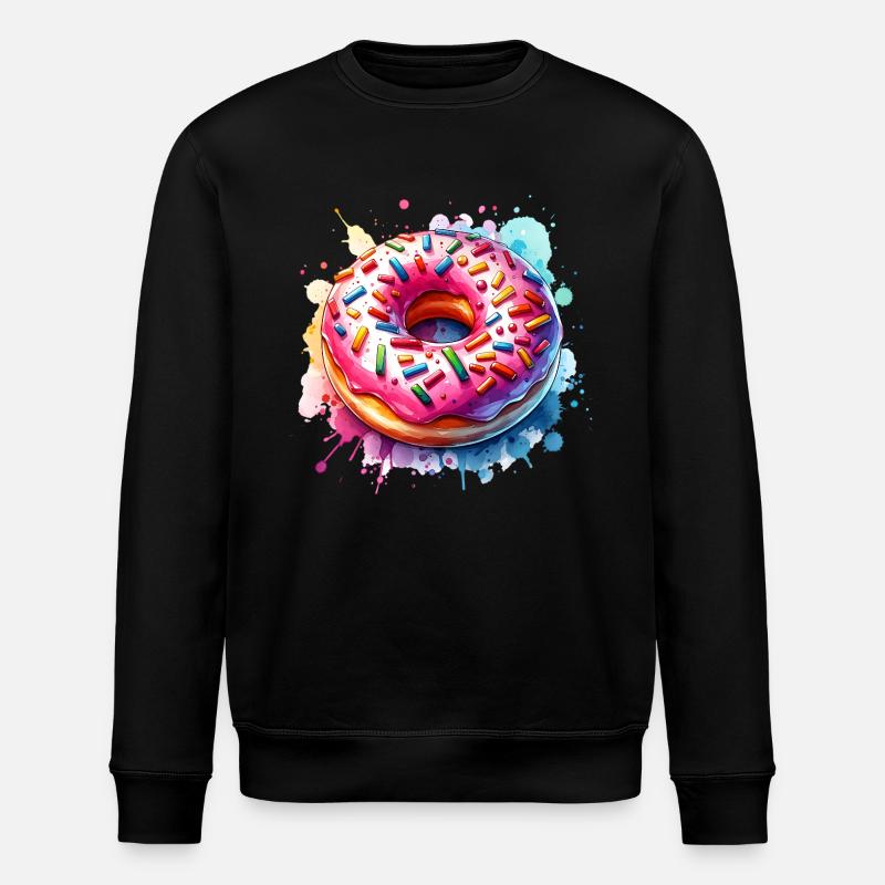 Doughnut - Stanley/Stella ROLLER Unisex Organic Sweatshirt - black