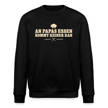 An Papas Essen kommt keiner ran - Stanley/Stella Unisex Bio-Sweatshirt ROLLER - Schwarz - Vorne - Nik (191cm)