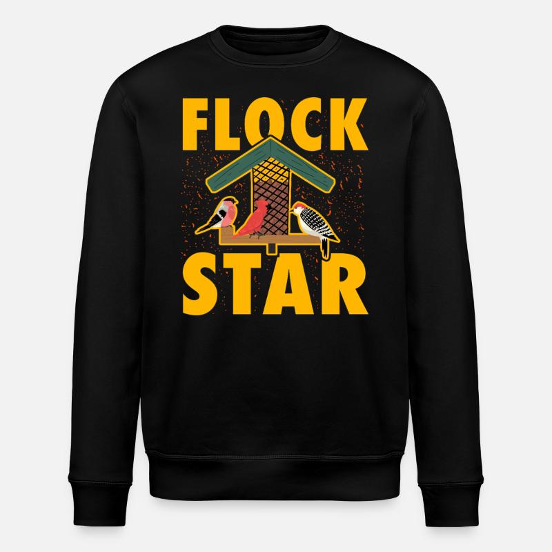 Flock Stern - Stanley/Stella Unisex Bio-Sweatshirt ROLLER - Schwarz