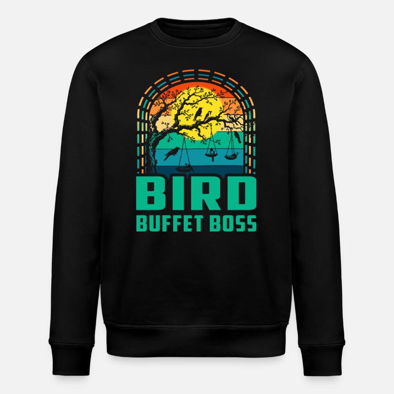 Bird Buffet - Stanley/Stella ROLLER Unisex Organic Sweatshirt - black
