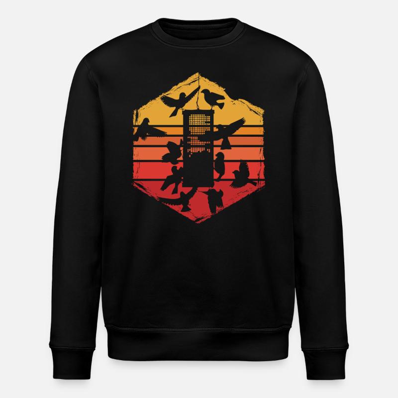 Vogelfütterung - Stanley/Stella Unisex Bio-Sweatshirt ROLLER - Schwarz