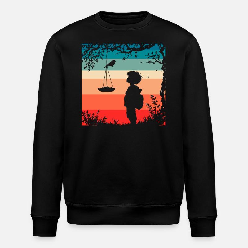 Bird Feeding - Stanley/Stella ROLLER Unisex Organic Sweatshirt - black