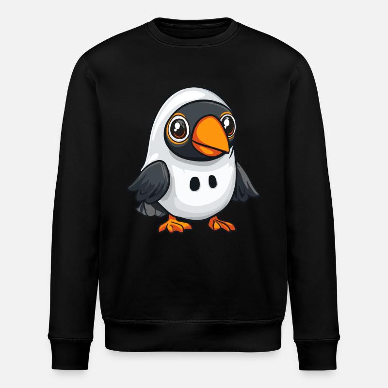 Toucan Bird Halloween Comic Ghost - Stanley/Stella ROLLER Unisex Organic Sweatshirt - black