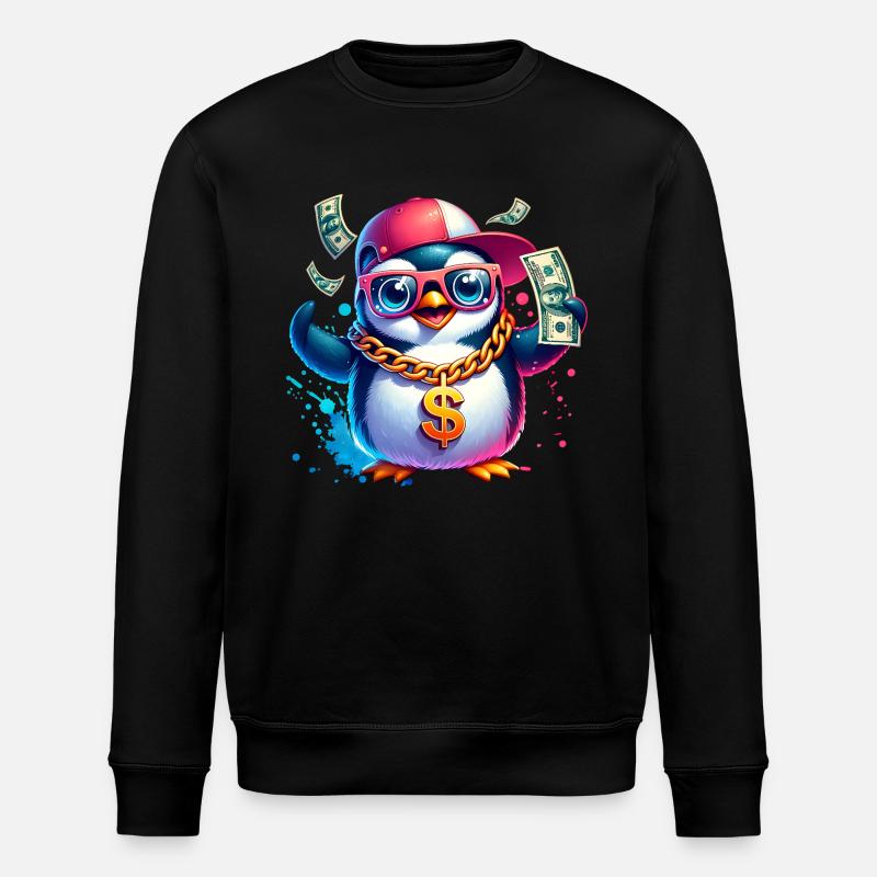 Penguin - Stanley/Stella ROLLER Unisex Organic Sweatshirt - black