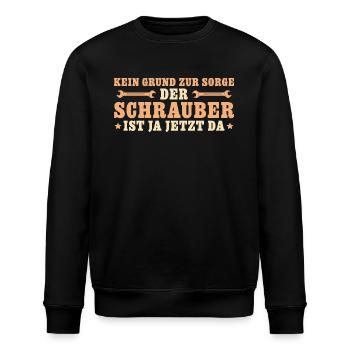 Kfz Mechaniker Keine Sorge Autoschrauber - Stanley/Stella Unisex Bio-Sweatshirt ROLLER - Schwarz - Vorne - Nik (191cm)