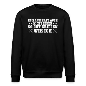 Keiner grillt so gut wie ich - Stanley/Stella Unisex Bio-Sweatshirt ROLLER - Schwarz - Vorne - Nik (191cm)