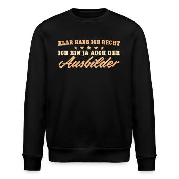 Anleiter Klar habe ich recht Ausbilder - Stanley/Stella Unisex Bio-Sweatshirt ROLLER - Schwarz - Vorne - Nik (191cm)