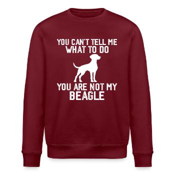Funny Beagle Men Women Hound Beagle Dog Lovers - Sweat bio ROLLER Stanley/Stella Unisexe - bordeaux - Devant - Nik (191cm)