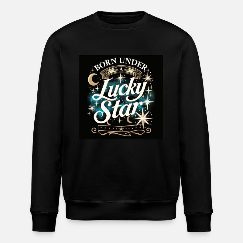 Glücksstern - Stanley/Stella Unisex Bio-Sweatshirt ROLLER - Schwarz