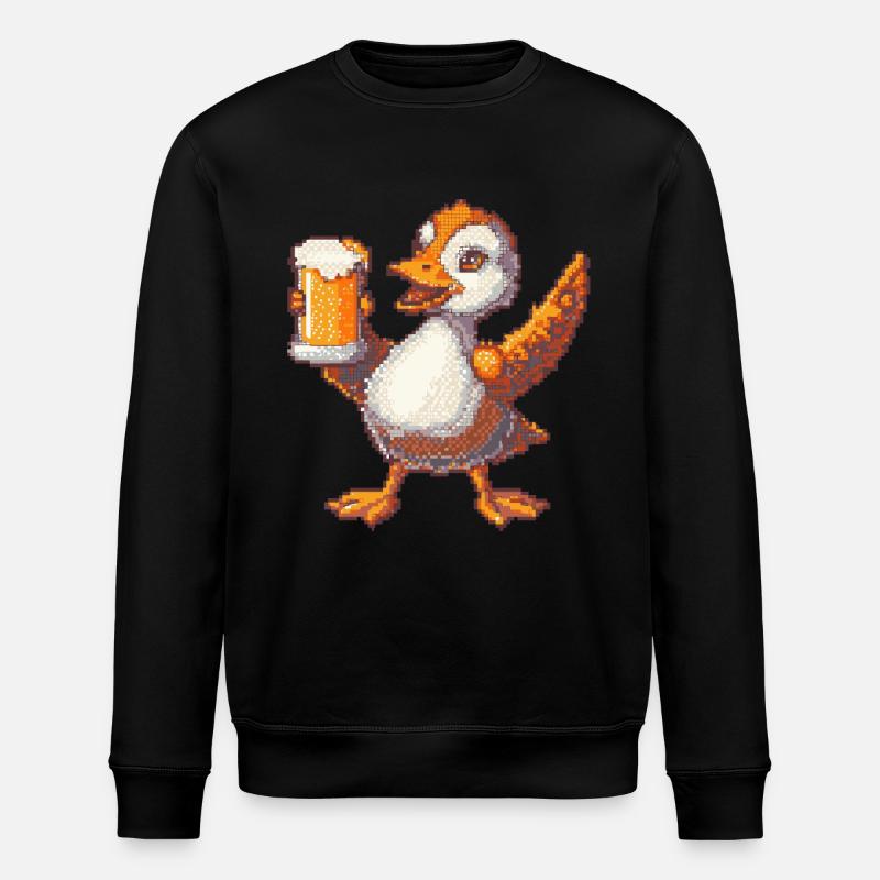 Bière Goose Pixel - Sweat bio ROLLER Stanley/Stella Unisexe - noir