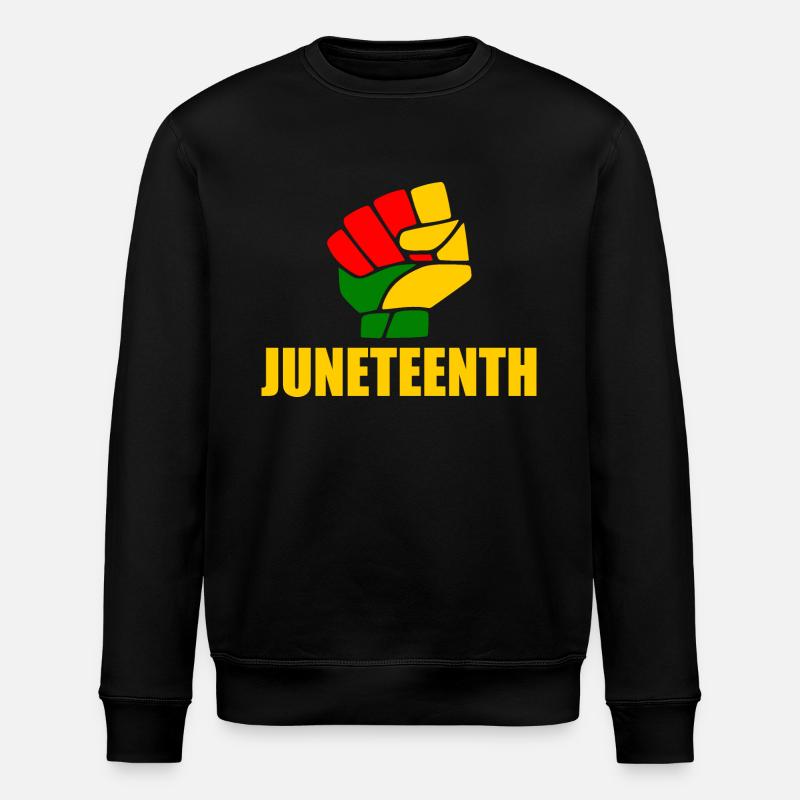 juneteenth - Stanley/Stella ROLLER Unisex Organic Sweatshirt - black