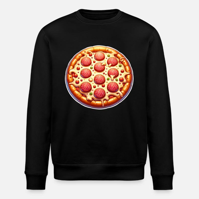 Pizza - Stanley/Stella ROLLER Unisex Organic Sweatshirt - black