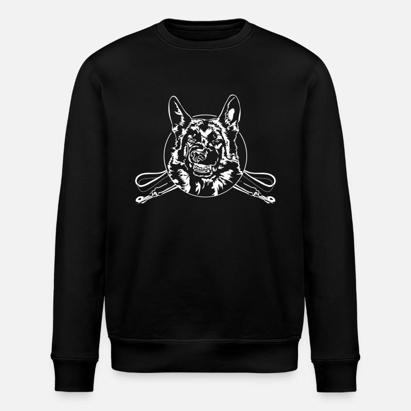 GERMAN SHEPHERD BATH Leash - Stanley/Stella ROLLER Unisex Organic Sweatshirt - black