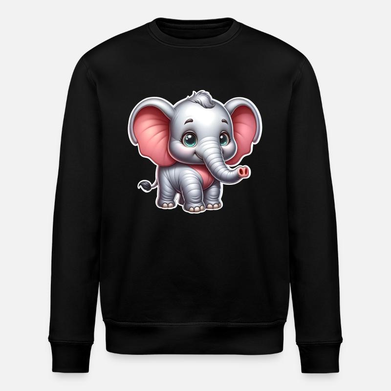 Elephant - Stanley/Stella ROLLER Unisex Organic Sweatshirt - black
