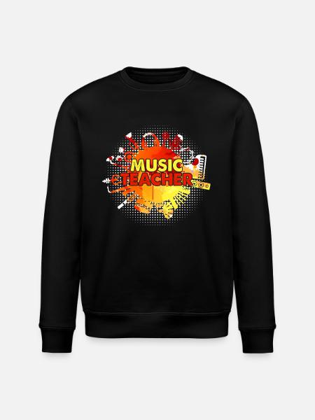 Funny Music Teacher - Stanley/Stella ROLLER Unisex Organic Sweatshirt - black