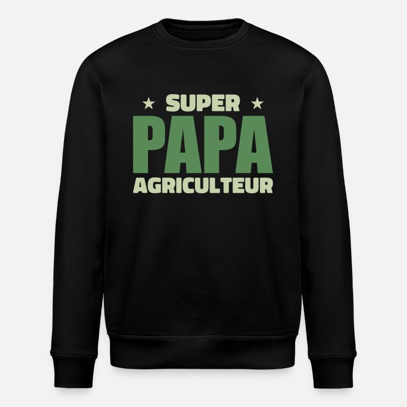 Super farmer dad - Stanley/Stella ROLLER Unisex Organic Sweatshirt - black