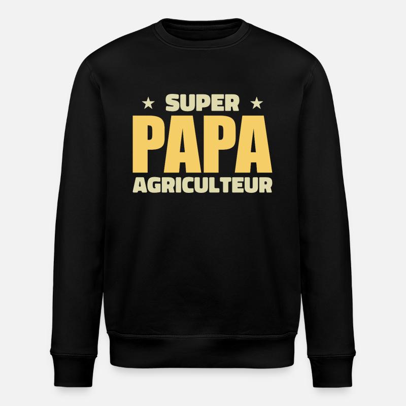 Super farmer dad - Stanley/Stella ROLLER Unisex Organic Sweatshirt - black